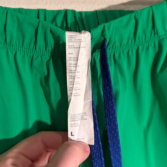 Fabletics The One Bright Green Athletic/Running/Gym Shorts 5” Inseam - Picture 2 of 3